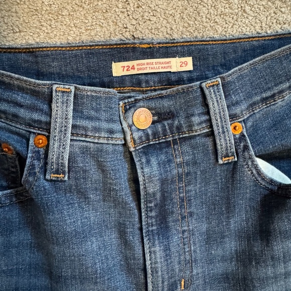 Levi’s 724 high rise straight denim jeans 29 - Picture 3 of 6